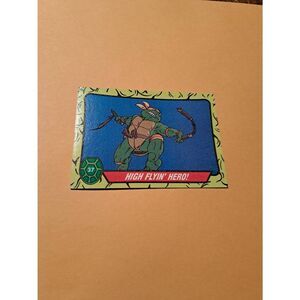 1989 Topps TMNT High Flyin Hero Trading Card 37 Teenage Mutant Ninja Turtles